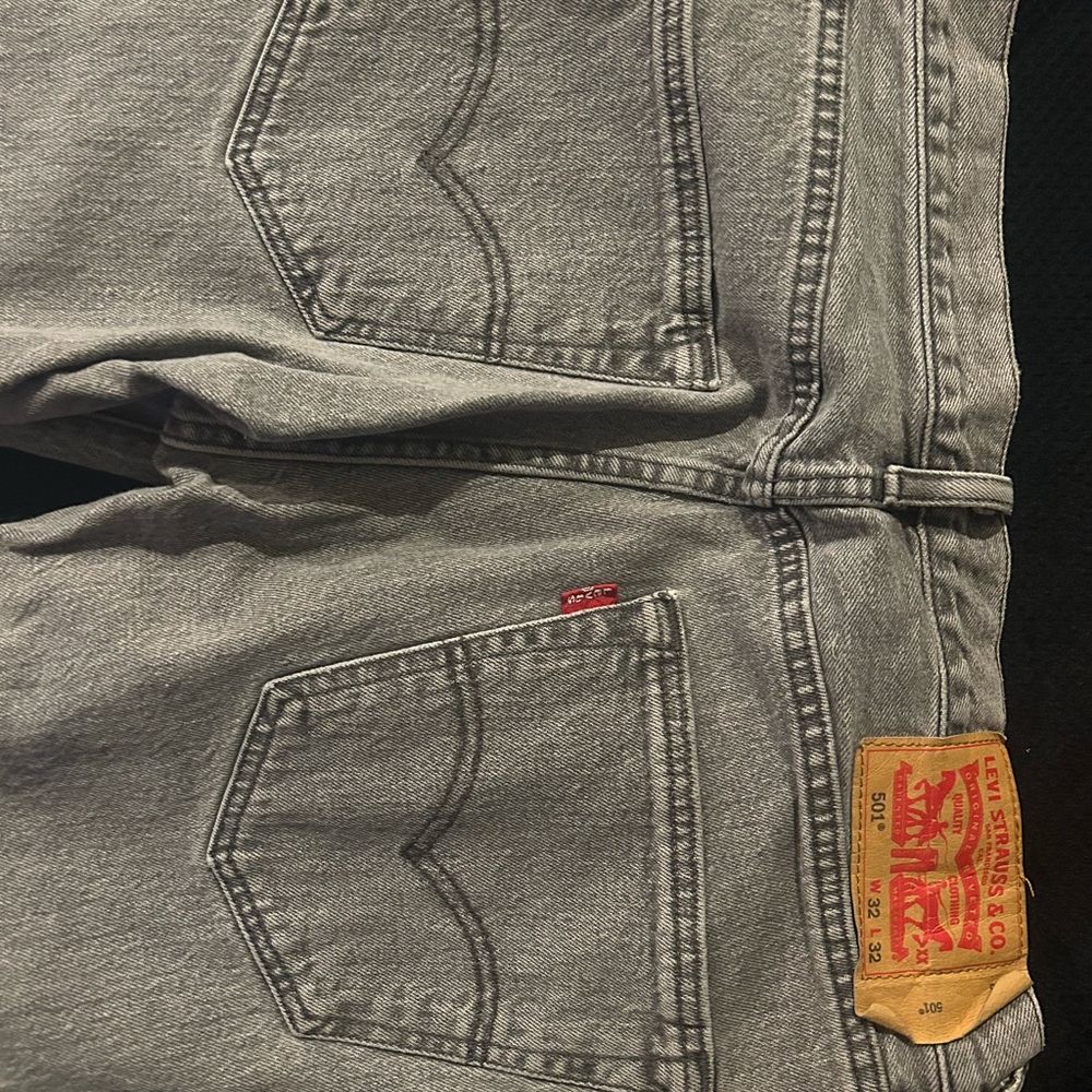 Levi's Light Gray Straight Jeans